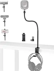 24" Webcam Stand Clamp Mount Swivel Webcam Holder with Headphone Hook Compatible with AnkerWork C310 B600, Anker PowerConf C200, C300, C302 Webams, 24WCS-AYZ-002