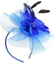 [FOYTOKI] Net Yarn Feather Hair Clip Stylish Headwear for Women's Party and Wedding