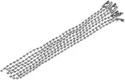 [COOPHYA] Tone Connector Clasp Ball Chains Metal Keyring Tag Chain Silver Plated