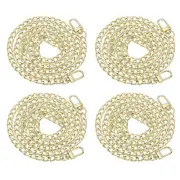 47.2" Flat Purse Chain 4 Pack Light Gold Purse Strap Handbag Chains Straps