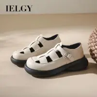 在飛比找蝦皮商城優惠-IELGY 羅馬涼鞋女式複古厚底