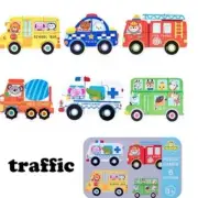 Baby Puzzle Montessori Educational Toys Wood 3D Puzzle Games Iron Box children