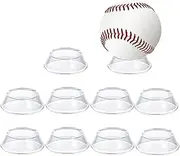 10Pcs Clear Baseball Stand,Clear Ball Stand Holder,Sports Ball Display Rack,Round Baseball Stands Display Holders for Golf Ball Softball Baseball Tennis Ball