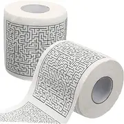minkissy 2 Rolls Printed Toilet Paper Pattern Toilet Papers Colorful Tissue Paper Bathroom Joke Printing Toilet Paper Toilet Used Paper Tissue for Toilet Party Tissue Paper Wood Pulp