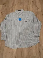 Columbia PFG Super Bonehead Long Sleeve Shirt Men's XLarge Blue,Orange, Green