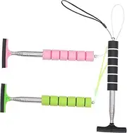 COSMEVIVI Stainless Steel Telescopic Car Brush Wash Windscreen Cleaner Squeegee Rearview Mirror Wiper Anti-Scratch