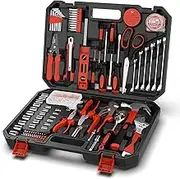 GoYwato Home Tool Kit 287PCs - Complete Repair General Hand Tool Set for Men Women - Household Tool Kit for Home Improvement with Hammer & Pliers Set & Ratchet Wrench & Socket & Portable Tool Box Case