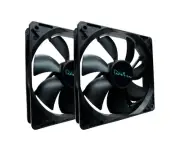AF212S-BK 120mm 4pin Molex & 3pin Motherboard Silent Black Case Fan (2-pk)