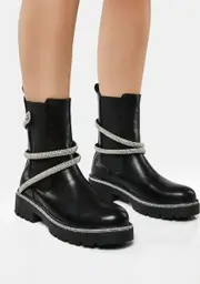 [AZALEA WANG] Vienna Rhinestone Boots