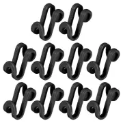 Clothes Hanger Connector Hooks 40x26mm 60Pcs ABS Hanger Hooks Hanger Black