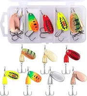 Dr.Fish Inline Fishing Spinner Kit 1/4oz, Freshwater Fishing Lures Bell Spinnerbait French Blade Trout Bass Walleye Lures