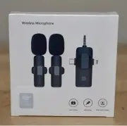 Professional Wireless Dual Lavalier Lapel Microphones for iPhone