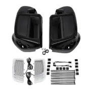 Lower Vented Fairing &6.5" Speaker Pod &LED Light For Harley Touring 2014-2024