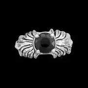 True Love Ring • 925 Sterling Silver • Onyx • Romantic Gothic Jewelry