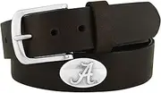 NCAA Alabama Crimson Tide Brown Leather Concho Belt, 32