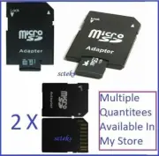 2xT-FlashTF MicroSD to SD Memory Card Reader adapter for 2Gb 4Gb 8Gb 16Gb 32Gb