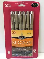 Sakura 30069 6-Piece Pigma Micron Pen Assorted Heritage/Earth Colors 05