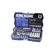 28 Pcs of Kincrome 1/4" Drive LOK-ON Socket Set - Metric Mirror Polish Finish