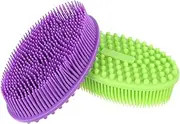 Healeved Silicone Bath Brush Set Scalp Massage Body Bathing Brush for Infants Boys and Girls