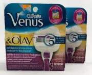gillette venus & olay 6 refill cartridges scuffed box