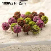Models Flower Ball Outdoor Sand Table Scenery Scale Trains 100pcs 2 CM