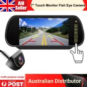 Touchscreen 7" Car Rear View Mirror Monitor+Reverse Rear View Backup Camera KIT