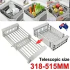 Dish Rack Drying Drainer Over Sink Stainless Steel Rack Adjustable Kitchen Tools