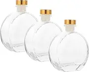 BESTOYARD 3pcs Refillable Aroma Diffuser Bottles Elegant Glass Perfume Bottles for Essential Oils for Home and Desktop Decoration Random Color
