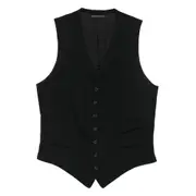 [Yohji Yamamoto] Yohji Yamamoto Button-fastening V-neck Waistcoat III NUMERIC BLACK