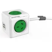 ALLOCACOC PowerCube 4 Outlet Extended USB Surge Protector with 2x USB 2.1A 10W -
