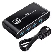 HDMI 2.1 KVM Switch 2X1 4K 120Hz 8K Dual Port USB 3.0 KVM Switcher with Hotkey a