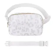 Fanny Pack Christmas Gift For Women Leopard white with rope 1 Pack With Rope