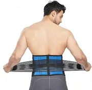 Plus Size S-6XL Low Back Brace Men Women Waist Trainer Posture Corrector Double Pull Lumbar Support Exercise Belt Abdominal Binder Belly For Sports And Work(3X-Large)