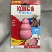 Kong Puppy SMALL Pink Natural Teething Rubber Treat Dispenser Chew Toy