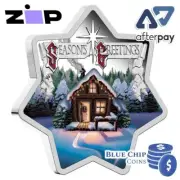 2017 $1 MERRY CHRISTMAS STAR SHAPED 1oz SILVER COIN