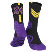 Boys Los Angeles Lakers Kobe Bryant Basketball Socks - Black