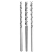3pcs Spiral Router Bit 1/8"x1-1/4"x1/8"x2-1/2" 3 Flutes Solid Carbide CNC Mill