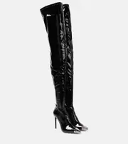 [David Koma] David Koma Patent over-the-knee boots AU 8 black