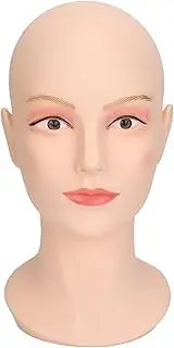 Bald Manikin Head Female Washable PVC Mannequin Head Stand for Hats Display