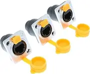 Alvin's Cables RJ45 Waterproof Connector Sockets IP65 Ethernet Panel Mount RJ45 Connector 3 Pcs