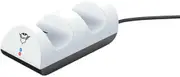 Trust Gaming GXT 254 Duo Charging Dock for PS5 Controllers, USB Powered, Dualsense Charger Twin Docking Station with Light Indicators - White
