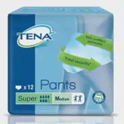 TENA PANTS SUPER MEDIUM 12 PROSKIN MED 12PK 2010ML PKT PLUS