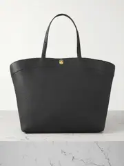 [Savette] Savette - Tondo Large Textured-leather Tote - Black - One size One size Black