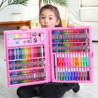 在飛比找Yahoo!奇摩拍賣優惠-特賣-【買一送繪畫本】兒童繪畫水彩筆86/150件套裝學習繪