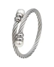Eye Candy LA The Luxe Collection Titanium Pearl Sibelle Cuff Bracelet