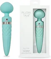 Pillow Talk Sultry Dual Ended Warming Massager, Teal