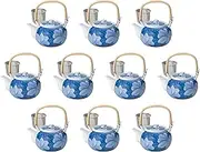 Set of 10, Noha Aya U, No. 6 Earthenware Pot, 6.5 x 4.3 inches (14 x 11 cm), 800cc | Arita Ware Potted Pot, Setomonohonpo