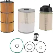 Brilluxa Oil Fuel Filter Kit, Compatible with Freightliner DD13 DD15 DD16 Engine, PF9908 Fuel Separator Filter, Engine Oil Filter Replacement