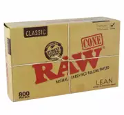 800pc Box - Raw Classic Bulk Lean Cones - 4.3"