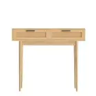 Rattan Console Table Drawer Storage Hallway